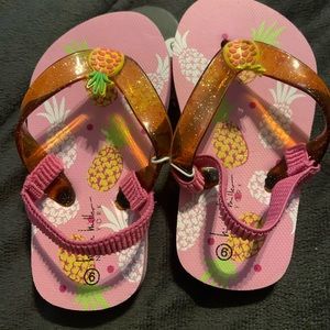NEW Nicole Miller Baby Pineapple Sandals - Size 6 (Baby)